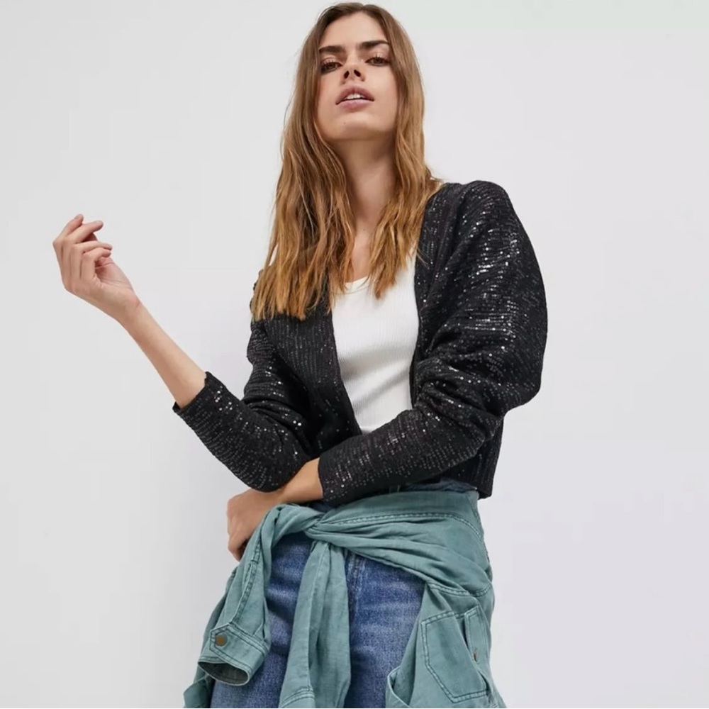 Maeve Sequin Cardigan